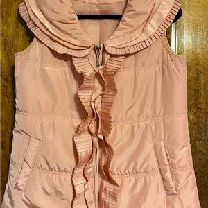 For Cynthia Pink Ruffled Vest
